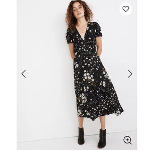 New Madewell polka daisy puffed sleeve mid…